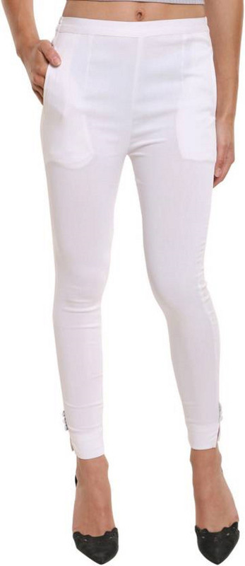 kronmenien Regular Fit Women White Trousers