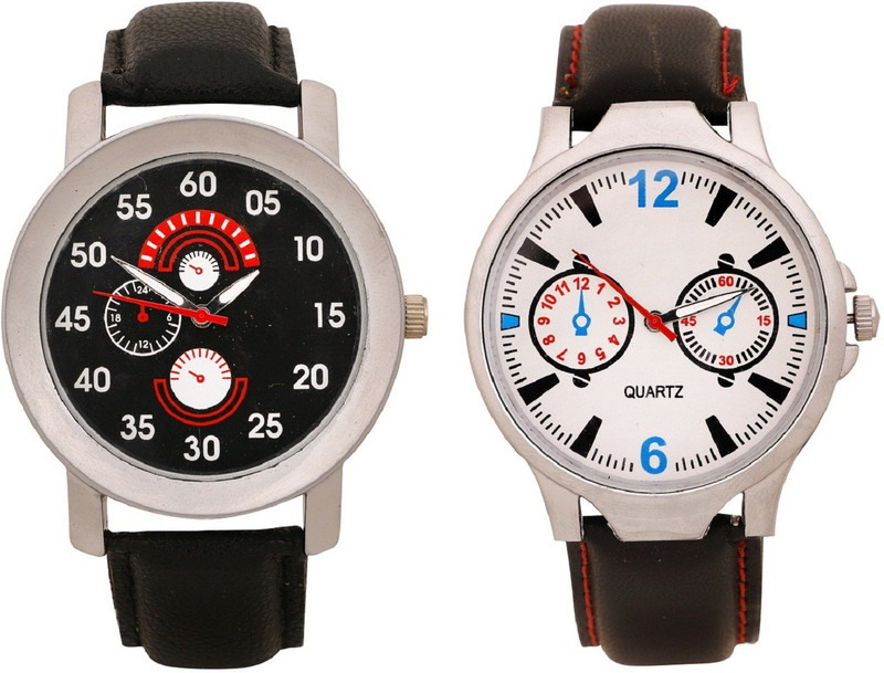 flytech Classic Printed Dial Fancy Casual Watch Combo Analog Watch  - For Men