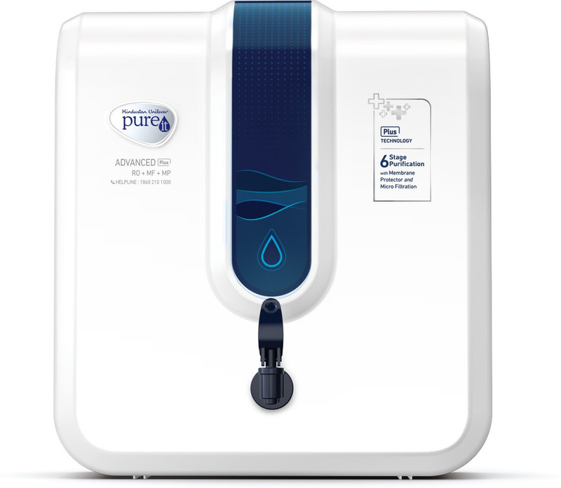 Pureit by HUL Advanced Plus 5 L RO + MF + MP Water Purifier(White, Blue)