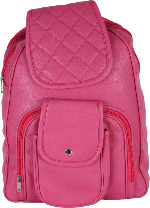uoou india FRONT POCKET PINK 5 L Backpack(Pink)