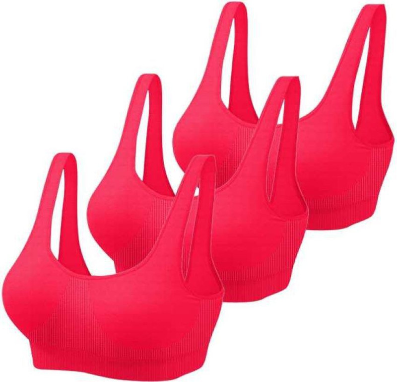 lx products bylx products s017 Women Sports Non Padded Bra(Black)