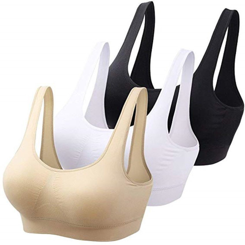 lx products bylx products s017 Women Sports Non Padded Bra(Black)