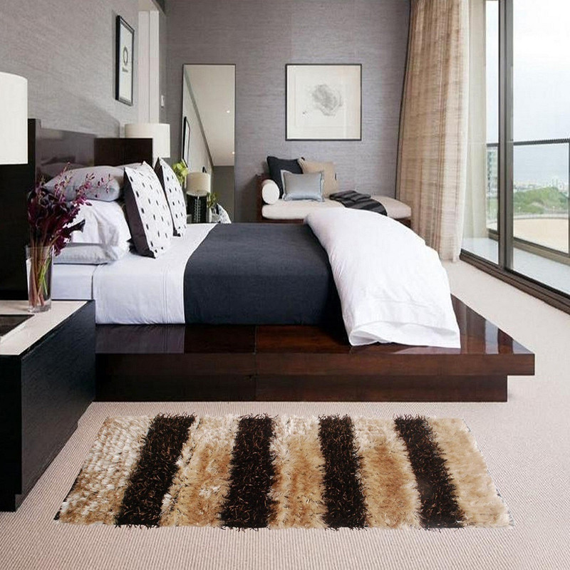 glamkart Brown, Beige Cotton Area Rug(55 cm  X 140 cm)
