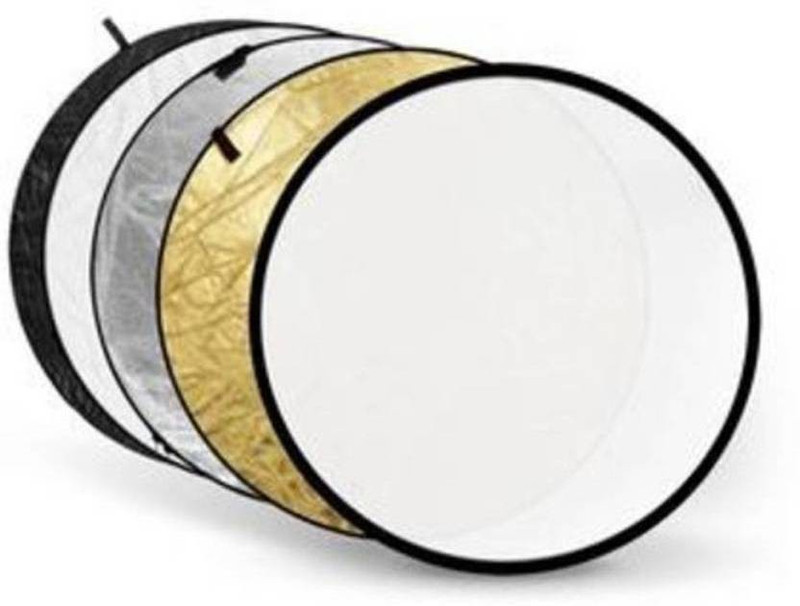 MILLETS 5 In 1 Collapsible Reflector(White,Black,Silver,Gold,Difuser) 42 inch Collapsible Reflector(Pack of 5)