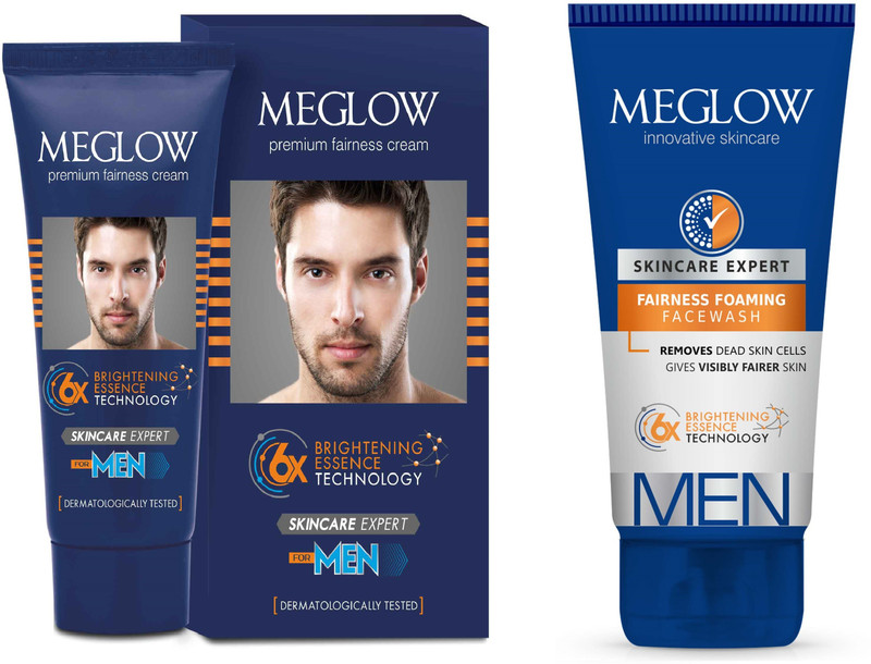 meglow Fairness combo pack Cream & face wash 50g + 70g = 120g set of 2(2 Items in the set)
