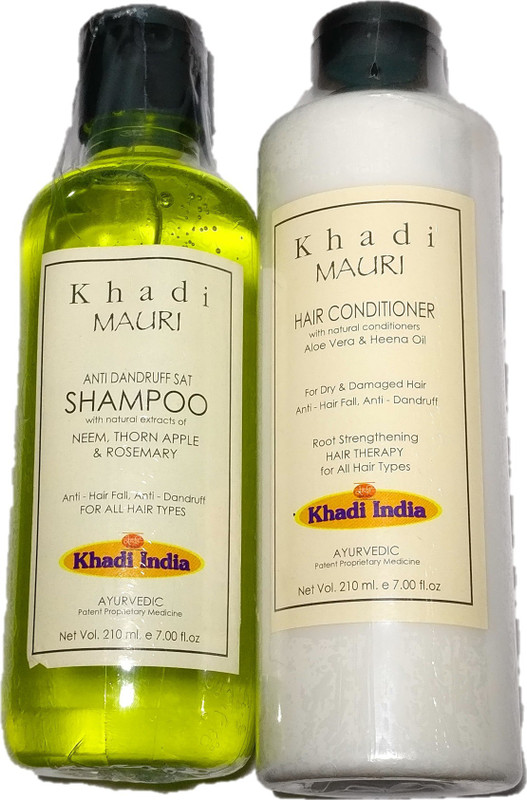 khadi mauri Herbal Antidandruff Hair shampoo 210ml combo with Aloe vera(2 Items in the set)