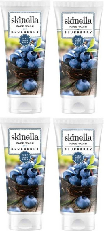 skinella Facewash Blueberry Face Wash (100 g) PACK OF 4 Face Wash(400 g)