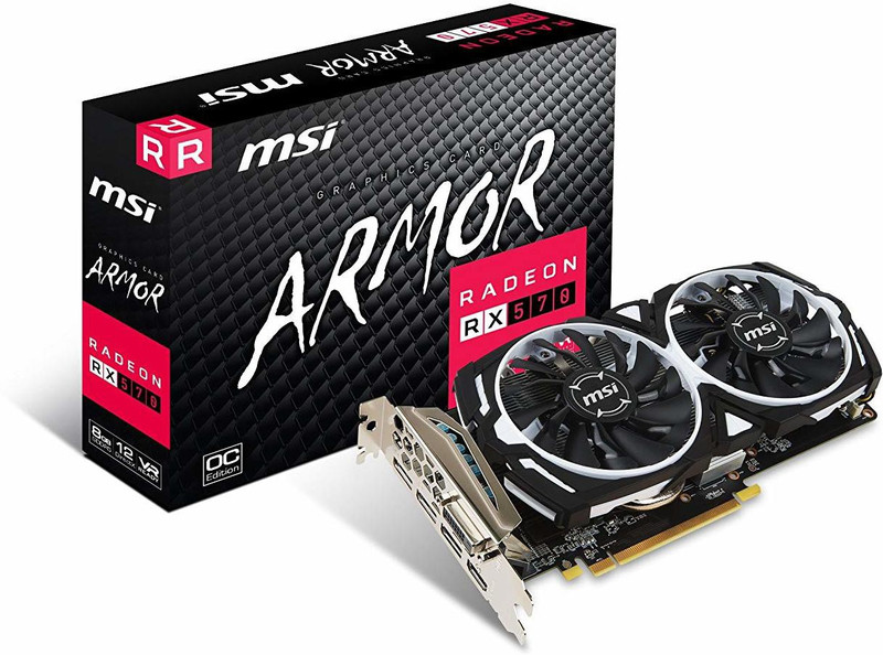 MSI AMD/ATI RADEON RX 570 ARMOR 8G 8 GB GDDR5 Graphics Card(Black)