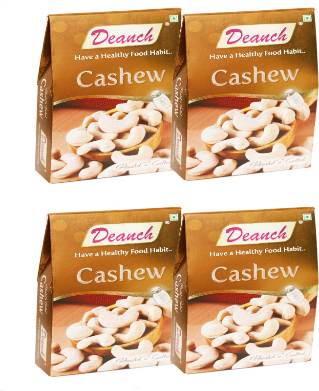 deanch Roasted 'n' Salted Premium Cashews Nuts (W320, Pack of 4, 1 KGS) Cashews(4 x 0.25 kg)