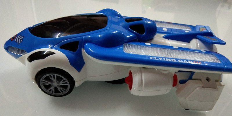 parthishy 360 Degree Rotating Lighting Music and Plane car for Kids(White, Blue)