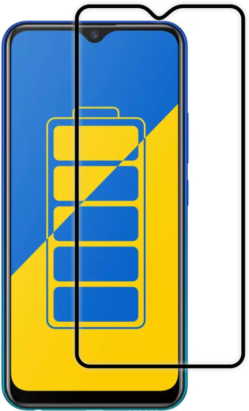 flysto Edge To Edge Tempered Glass for Vivo Y15 ( BLACK )(Pack of 1)