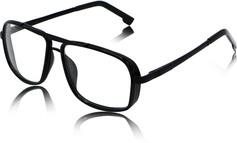 fashion sunglasses Rectangular Sunglasses(Black, Clear)