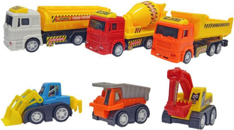 ps aakriti Engineering 6 in 1 Vehicles (Multicolor)(Multicolor)