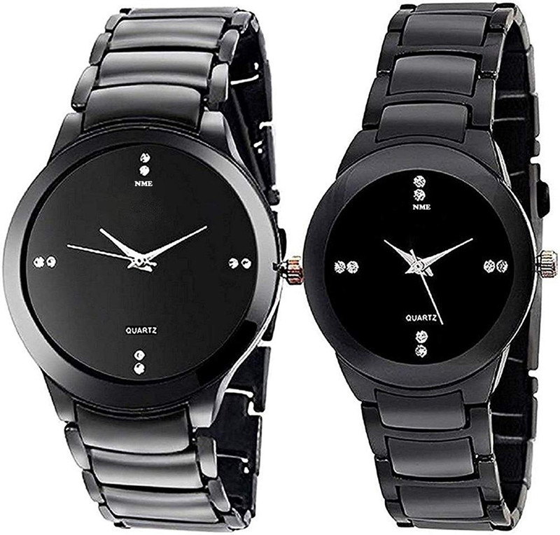 Neel Madhav NM-C-C-1032 IIK BLACK COUPLE COMBO Analog Watch (NM-C-C-1032) Analog Watch  - For Men & Women