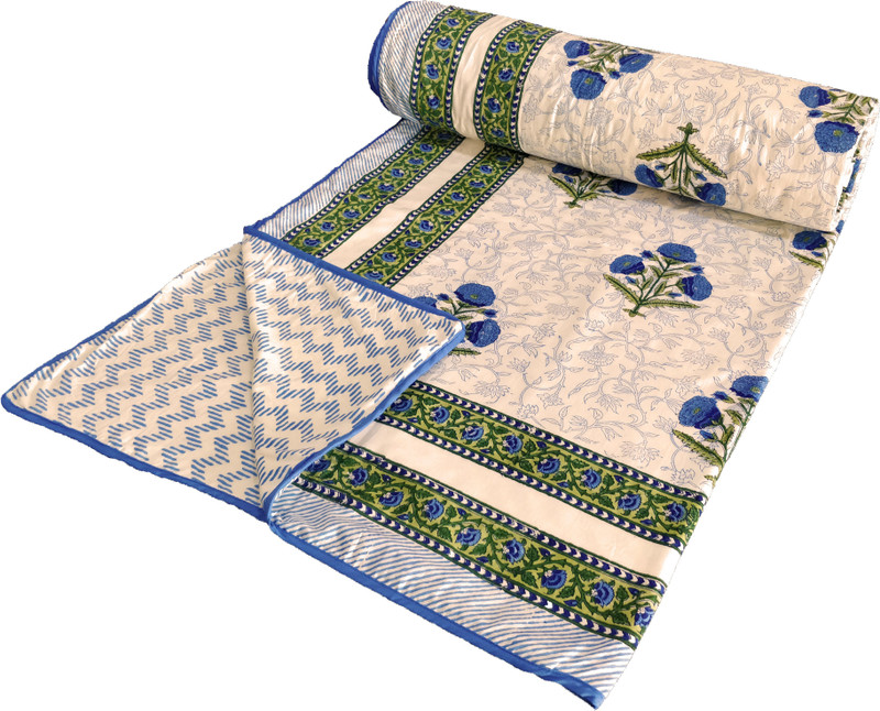 blockofind Floral Single Dohar(Cotton, Multicolor)