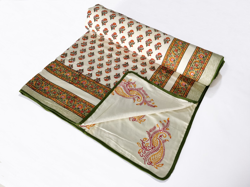 blockofind Floral Single Dohar(Cotton, Multicolor)