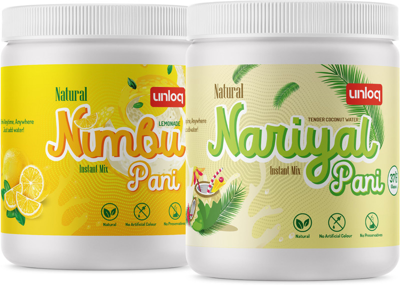 unloq imbu Pani (Lemonade) & Nariyal Pani (Tender Coconut Water), 375g Each(750 g)