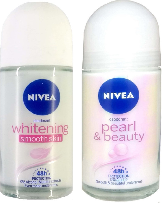 NIVEA Pearl and Beauty Avocado Oil Roll-on Deodorant (25ml x 2) Deodorant Roll-on - For Women(50 ml, Pack of 2)