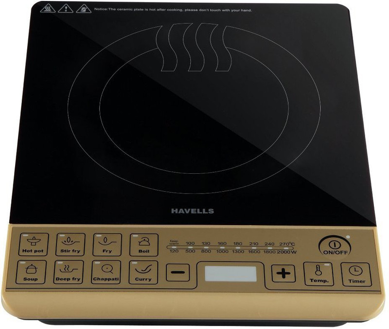Havells Insta Cook ST-X 2000-Watt Induction Cooktop Induction Cooktop(Multicolor, Touch Panel)