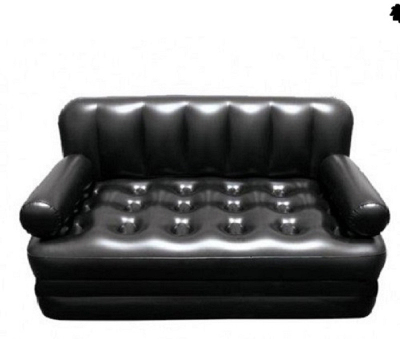 tendula Inflatable Sofa Polyester 3 Seater Inflatable Sofa(Color - black)