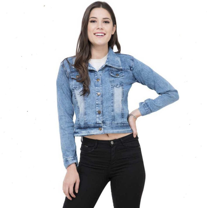 red craft Full Sleeve Washed Women's Denim Jacket
