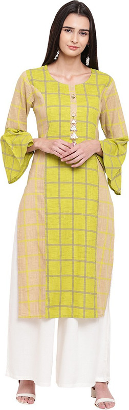 pinky pari Women's Printed Straight Kurta(Multicolor)