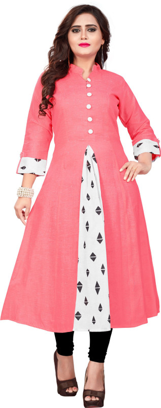 amar tex Festive & Party Printed Women Kurti(Pink)