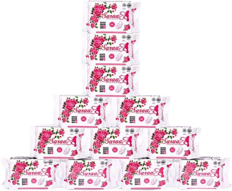 saraa ANION Sanitary Napkins pack of 12 Sanitary Pad(Pack of 12)