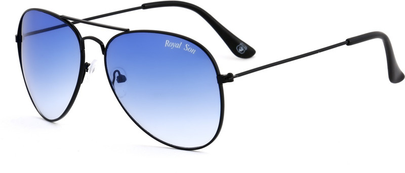Royal Son Aviator Sunglasses(Blue, Black) Royal Son Aviator Sunglasses(Blue, Black)