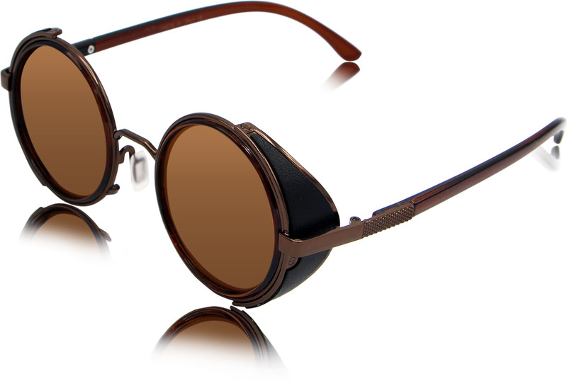 fashion sunglasses Round Sunglasses(Brown)