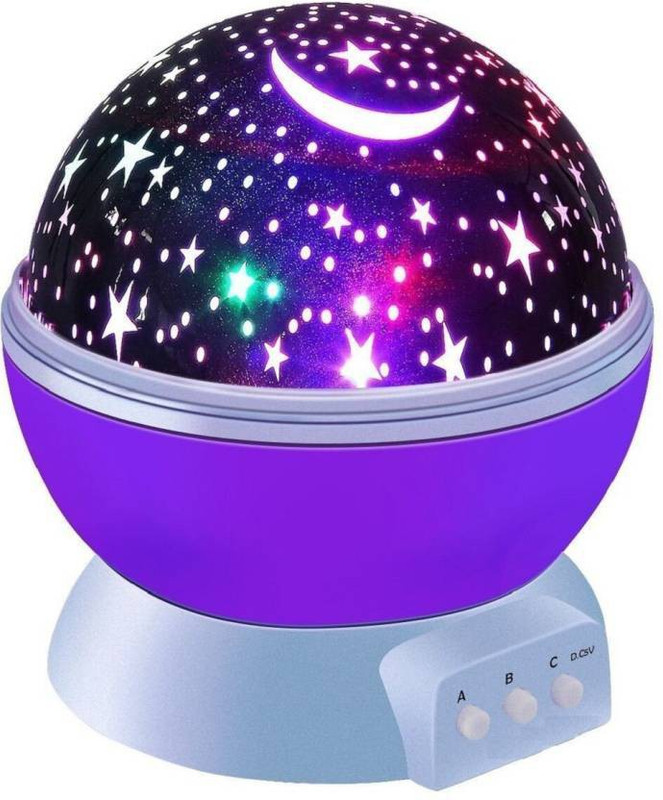 JKR Enterprise Star Master Sky Starry Night Light Stage Dream Rotating Projection Lamp Purple Night Lamp Disco Ball Set Single Disco Ball(Ball Diameter: 14.5 cm)