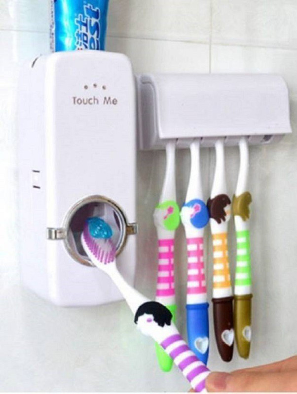 awf Y1 Plastic Toothbrush Holder(White, Wall Mount)