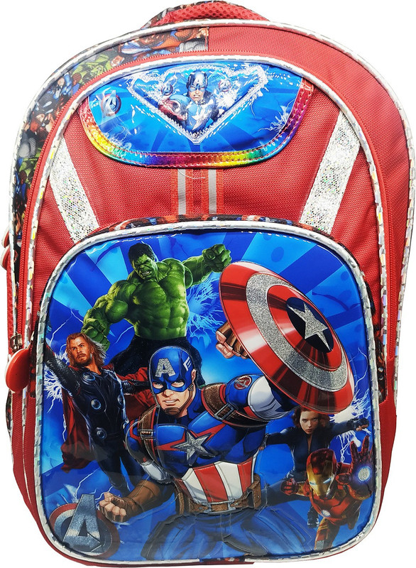 chota bheem Avengers Red School Bag Backpack Waterproof School Bag(Red, 28 L)
