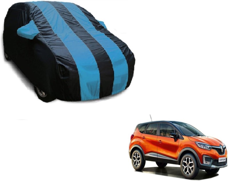 Flipkart SmartBuy Car Cover For Renault Universal For Car (With Mirror Pockets)(Black, Blue)