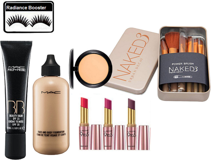 radiance booster Eyelashes with Face&Body Foundation & Beauty Balm Cream & Compact(8 Items in the set)