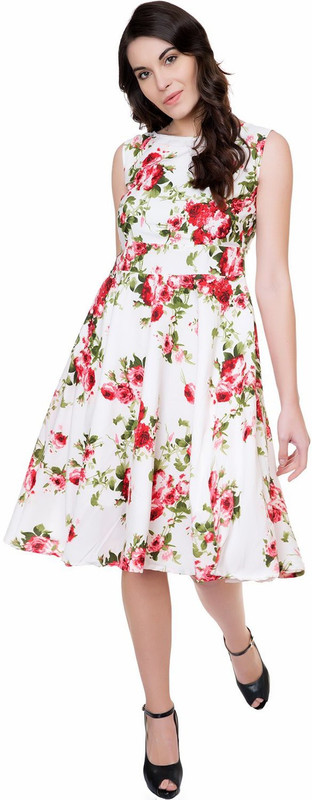 coriox Women A-line White Dress