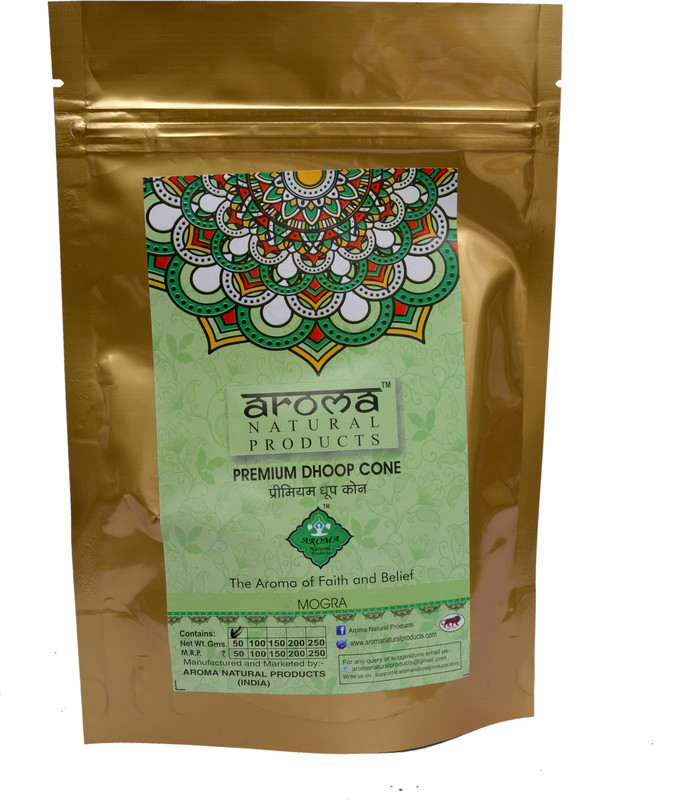 aroma natural products DHOOP CONE MOGRA 50 GM MOGRA, PERFUMIC, FLORAL Agarbattis(50 Units)