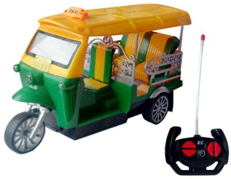 ruhanenterprise Multi color Wireless Remote Controlled Auto Rickshaw for kids(Multicolor)