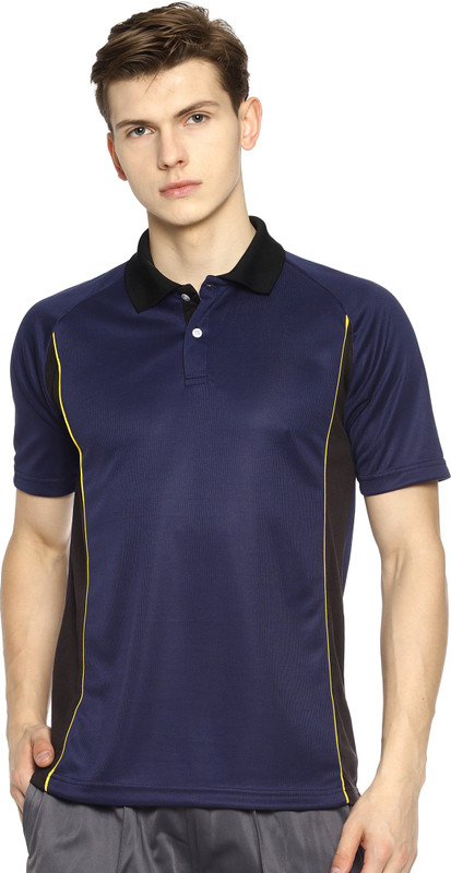 KARN Solid Couple Polo Neck Blue T-Shirt KARN Solid Couple Polo Neck Blue T-Shirt