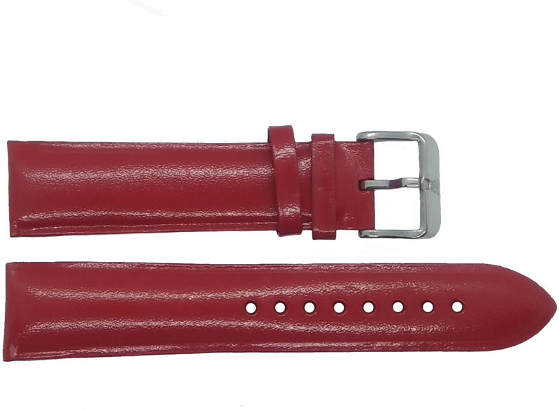 tenmax TMDR601G 20 mm Leather Watch Strap(Dark Red)