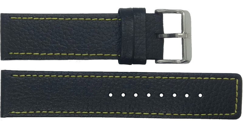 tenmax TMB402MM 22 mm Leather Watch Strap(Black)