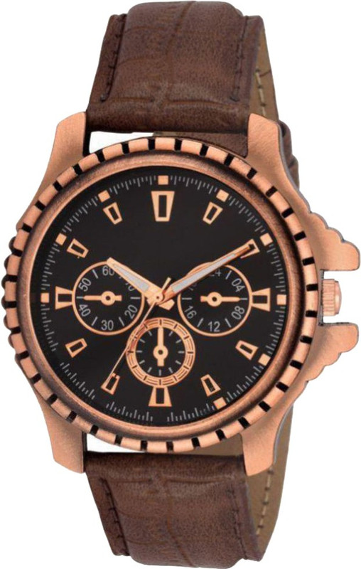 hyhix copper NEW Stylish leather round boys & men's analog watch Analog Watch  - For Men