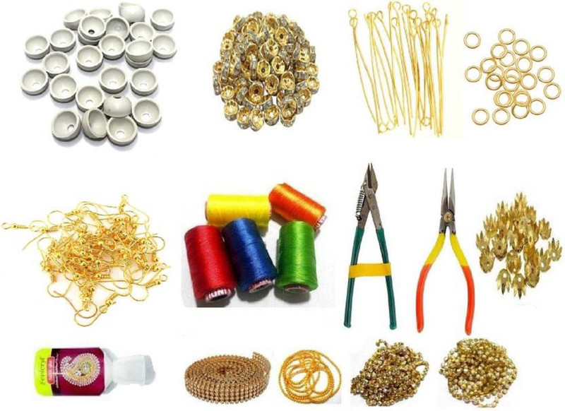 Buy nimi creation silk thread earrings making combo kit with jumka base Online at desertcartSri Lanka