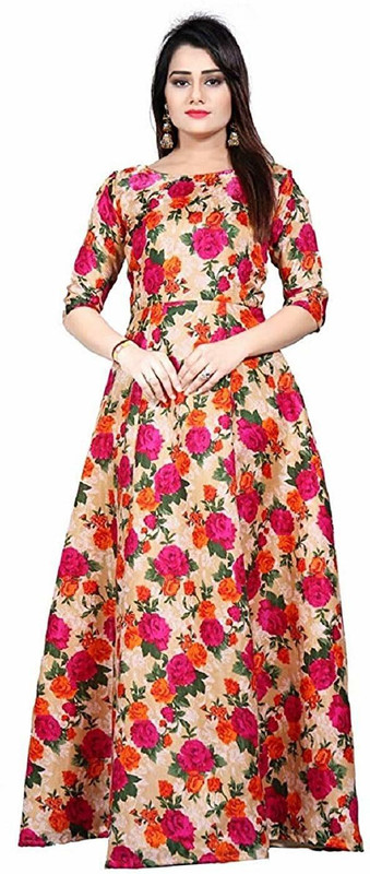 coriox Women Gown Multicolor Dress