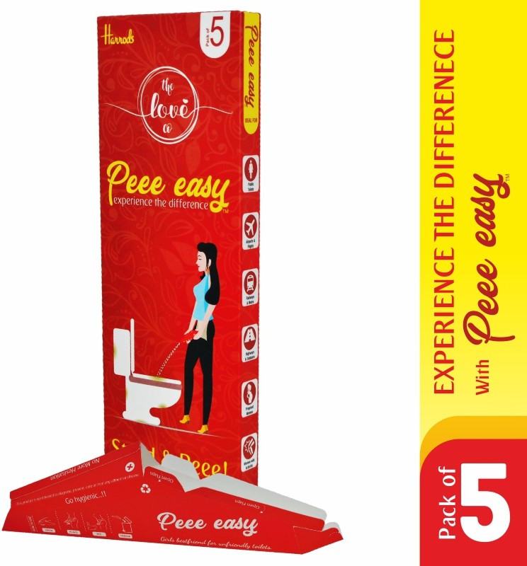 the love co H-620115 Disposable Female Urination Device(Red, yellow, Pack of 5)