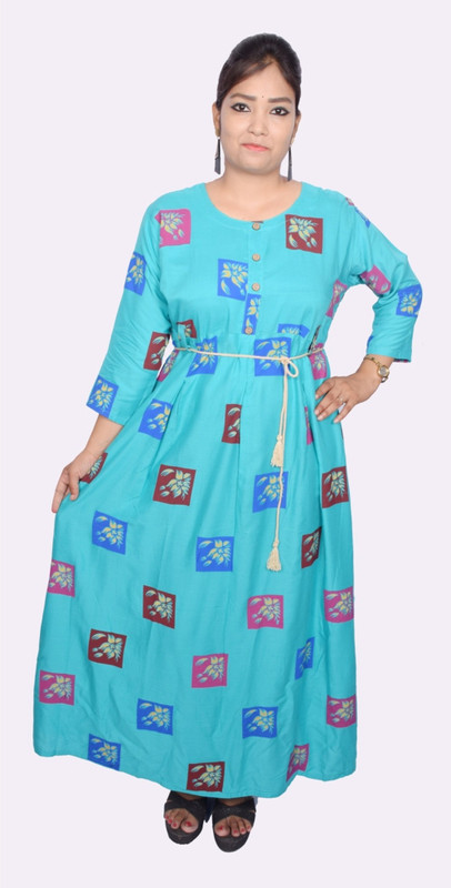 jayant Festive & Party Solid Women Kurti(Light Blue)