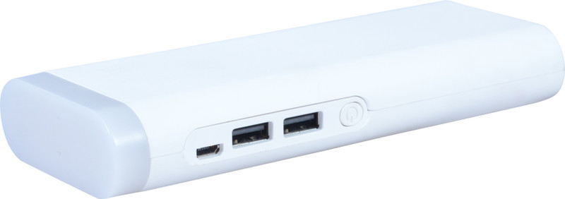 hamine 20000 mAh Power Bank (15K Tall Torch, 2.1A Fast Charge)(White, Lithium-ion)