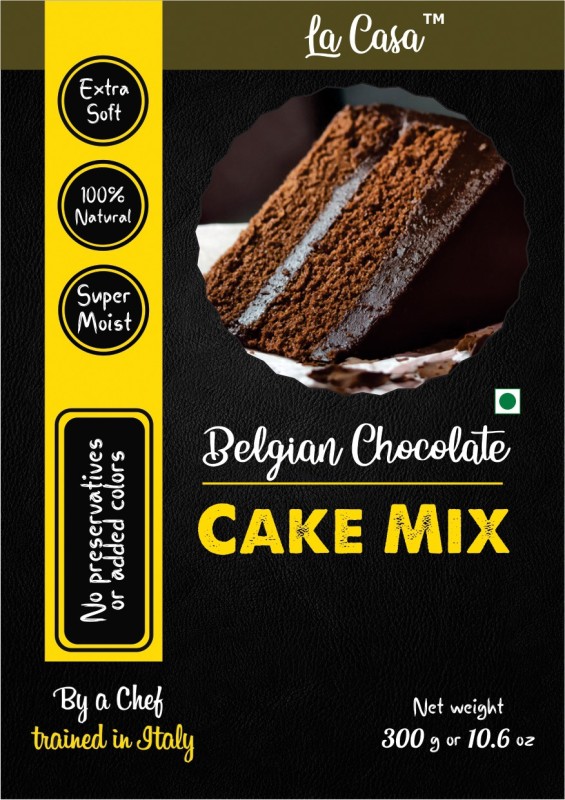 La Casa Belgian Chocolate Eggless Cake Mix 300 g