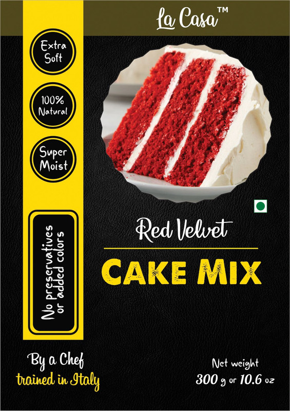 La Casa Red Velvet Eggless Cake Mix 300 g