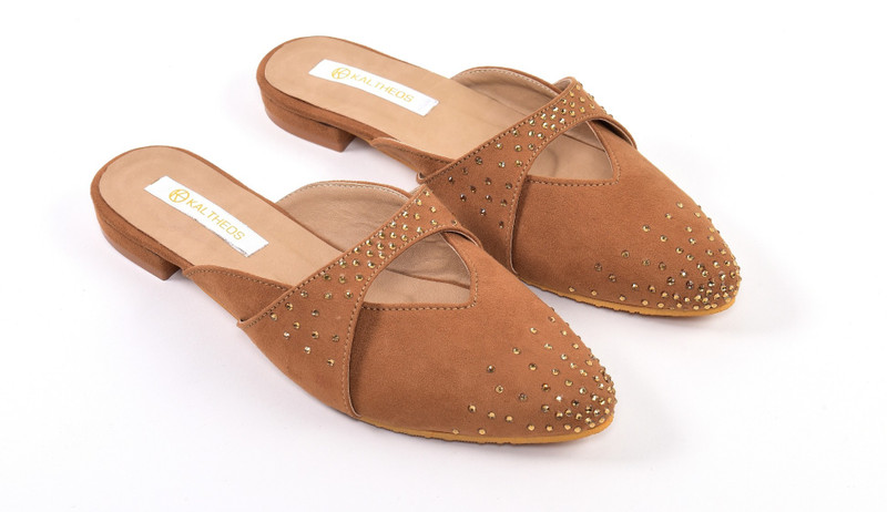 kaltheos Women Tan Flats